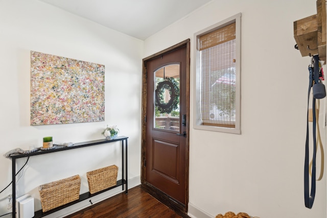 foyer featuring dark hardwood / wood-style flooring