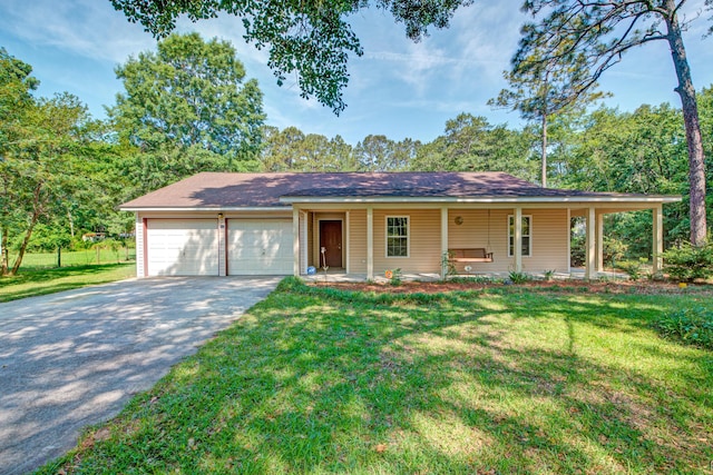 441 Compton Dr, Moncks Corner, SC 29461 - view of front of property featuring covered porch, driveway, a garage, and a front lawn