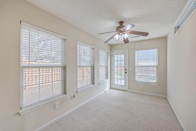 interior space featuring a ceiling fan