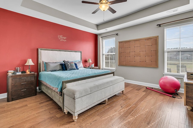 219 Daybreak Blvd, Summerville, SC 29486 - bedroom with ceiling fan, visible vents, baseboards, and light wood-style flooring