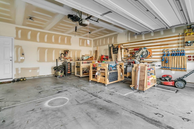 219 Daybreak Blvd, Summerville, SC 29486 - garage featuring a workshop area and a garage door opener