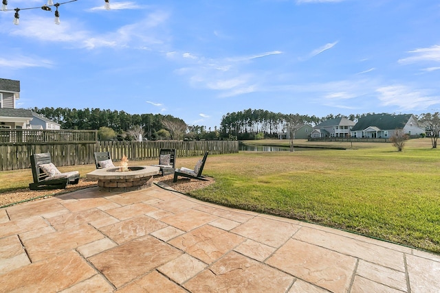 219 Daybreak Blvd, Summerville, SC 29486 - view of patio with fence and a fire pit