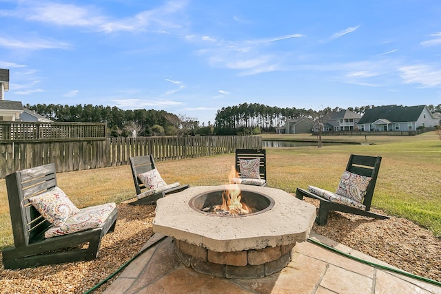 219 Daybreak Blvd, Summerville, SC 29486 - exterior space featuring a patio area, fence, and an outdoor fire pit