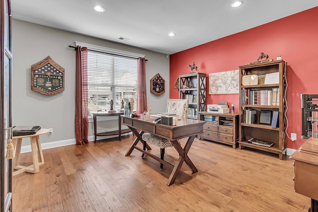 219 Daybreak Blvd, Summerville, SC 29486 - office area with recessed lighting, visible vents, baseboards, and light wood-style flooring