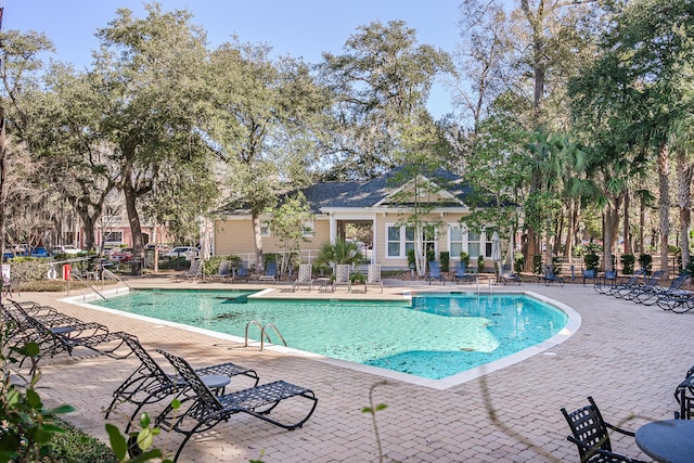 view of pool with a patio