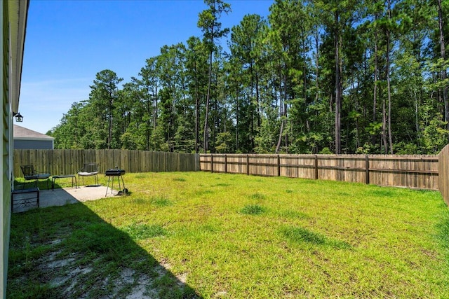 view of yard featuring a patio