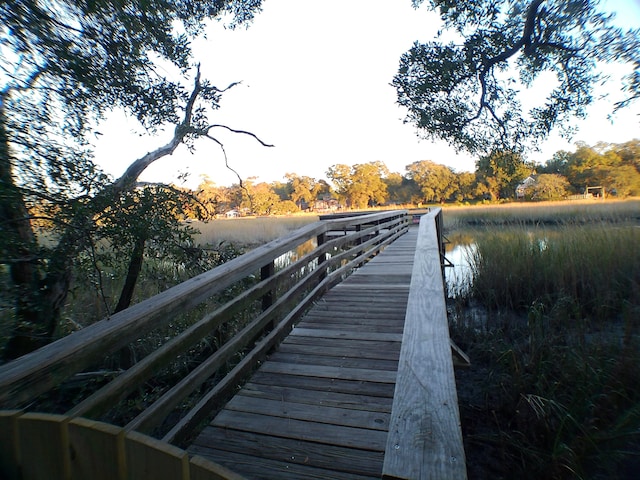 view of dock area