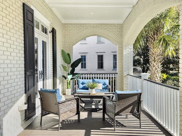 balcony with a porch