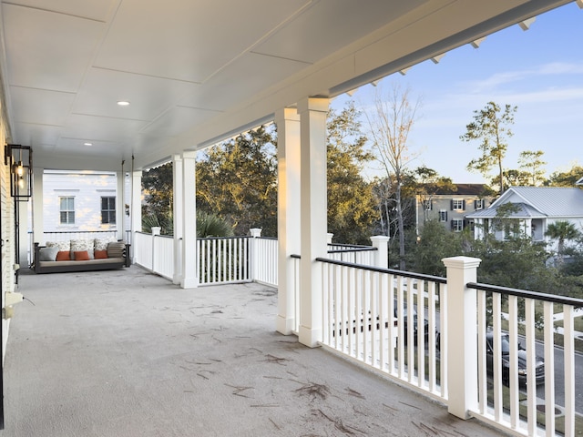 view of patio with a porch