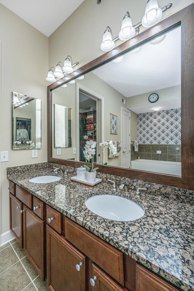 125 Pier View St Unit 408, Charleston, SC 29492 - bathroom with double vanity and a tub