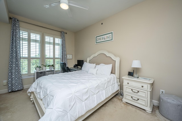 125 Pier View St Unit 408, Charleston, SC 29492 - bedroom with light carpet and a ceiling fan