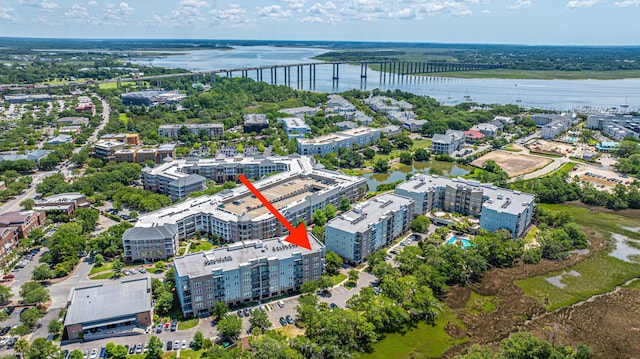 125 Pier View St Unit 408, Charleston, SC 29492 - aerial overview of property's location with a large body of water and a notable bridge