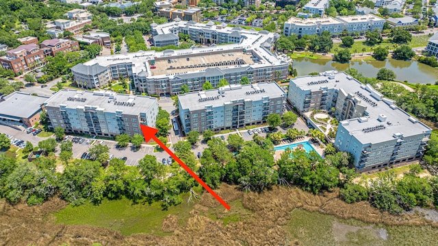 125 Pier View St Unit 408, Charleston, SC 29492 - drone / aerial view of a nearby body of water and apartment complex