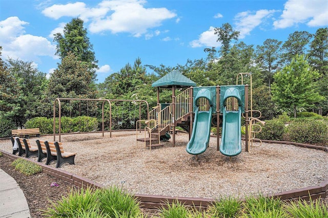 view of community jungle gym