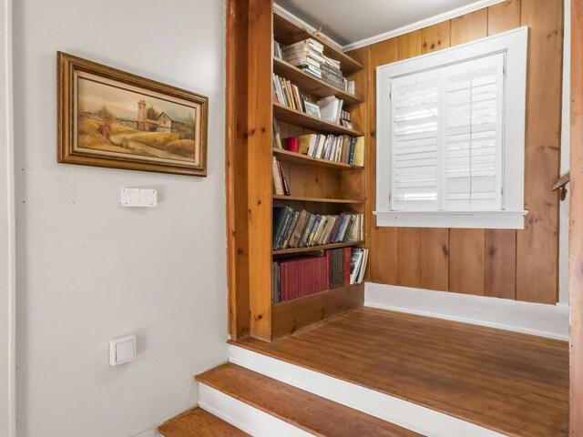 1104 2nd Ave, Kingstree, SC 29556 - unfurnished room with ornamental molding and wood walls