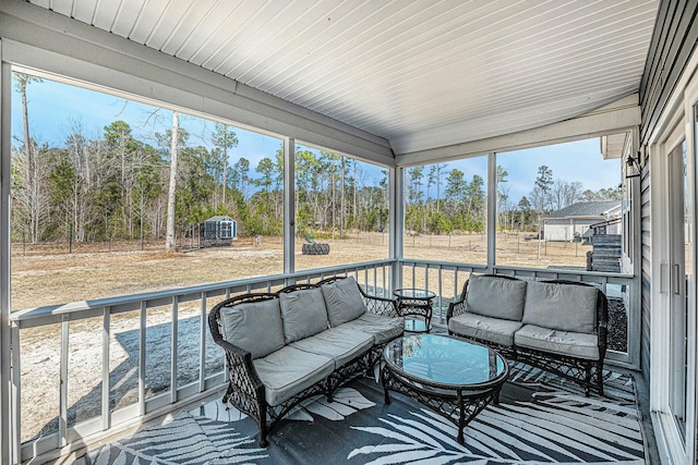 view of sunroom / solarium