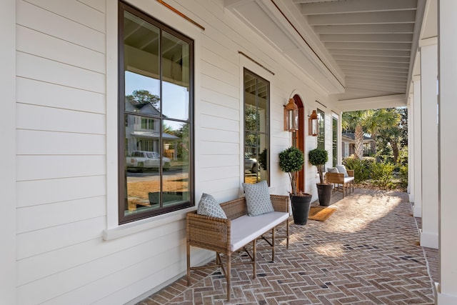 view of patio with covered porch