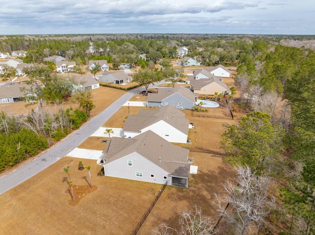 drone / aerial view with a residential view