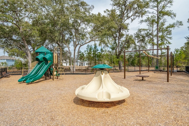 community playground with fence