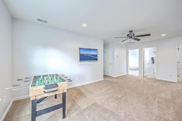531 Crossland Dr, Moncks Corner, SC 29461 - rec room featuring baseboards, carpet, and recessed lighting