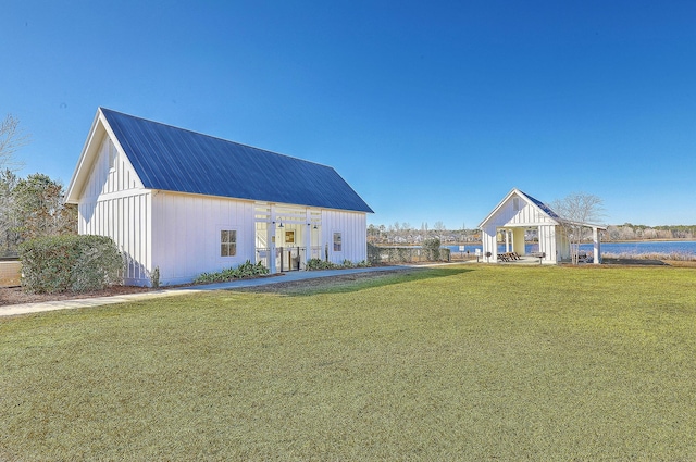 531 Crossland Dr, Moncks Corner, SC 29461 - back of house with a yard, a gazebo, and metal roof