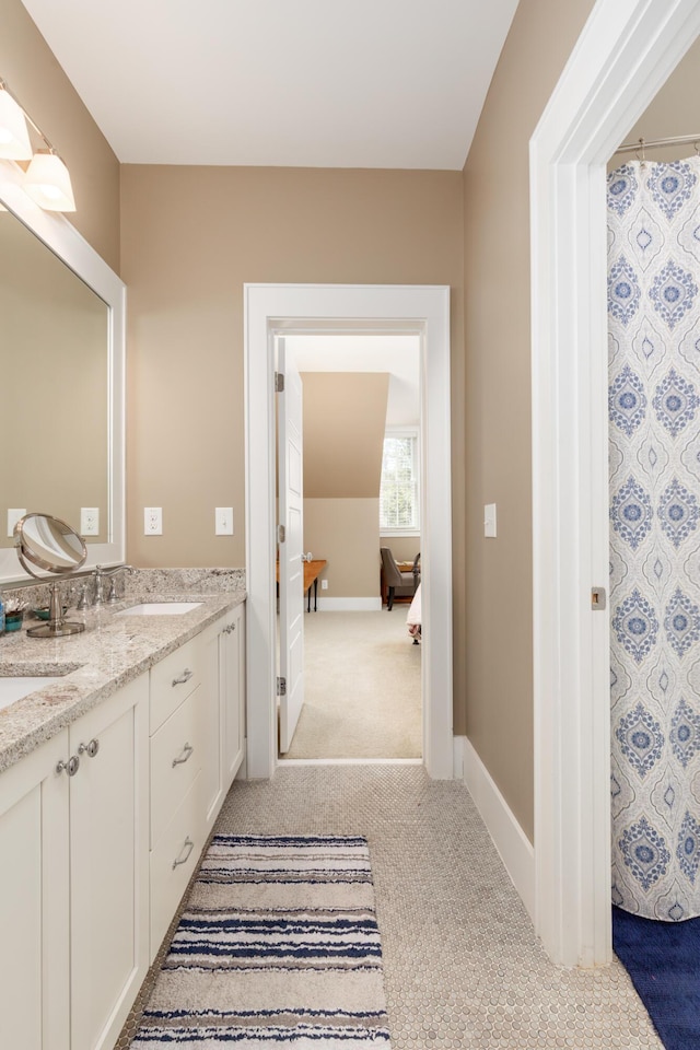 bathroom with vanity