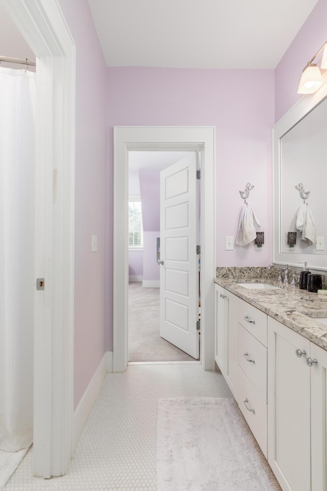 bathroom featuring vanity