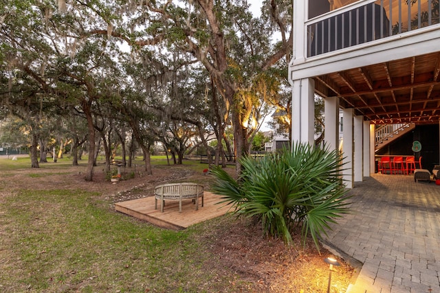 view of yard with a patio