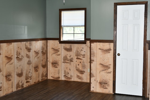 interior space with hardwood / wood-style floors