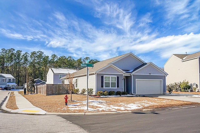 view of front of home featuring a garage