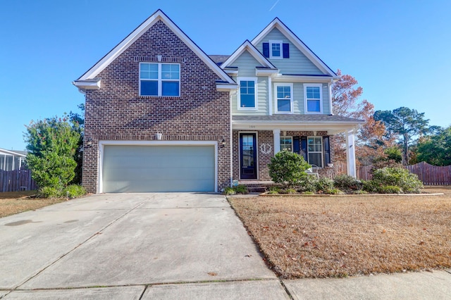 view of front of house featuring a garage