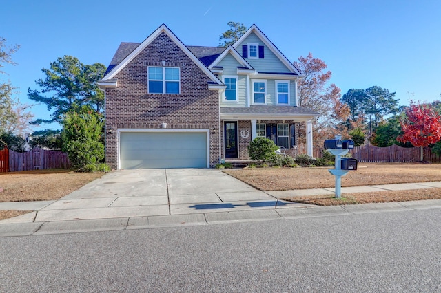 view of front of house featuring a garage