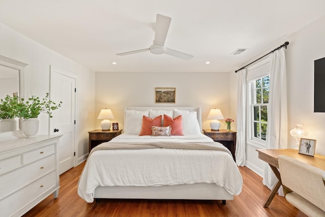 5 Smith St, Charleston, SC 29401 - bedroom featuring light wood finished floors, ceiling fan, recessed lighting, and baseboards