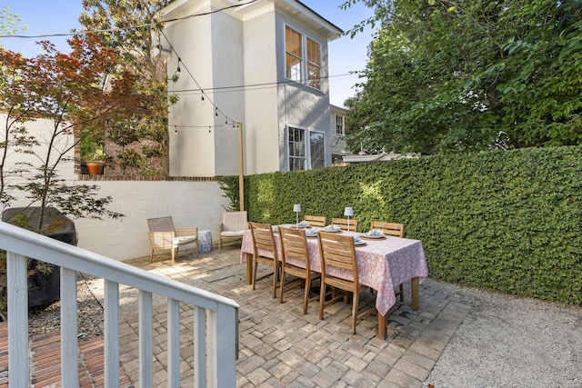 5 Smith St, Charleston, SC 29401 - view of patio / terrace with outdoor dining area and fence