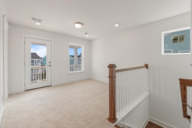 interior space with carpet floors