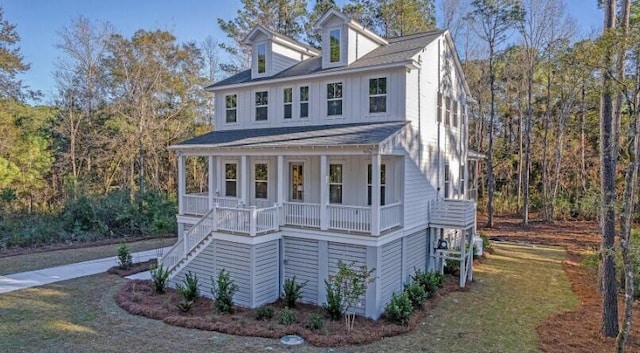 view of front of home with covered porch