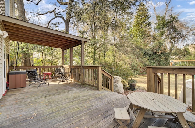 view of wooden terrace