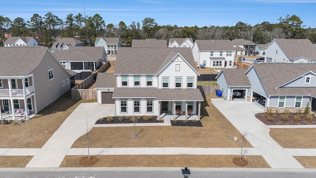 bird's eye view featuring a residential view