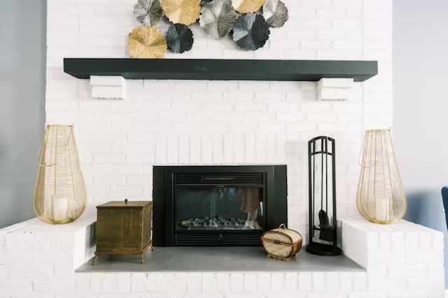 detailed view of a fireplace
