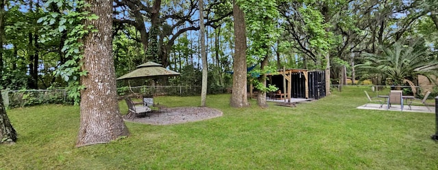view of yard featuring a gazebo