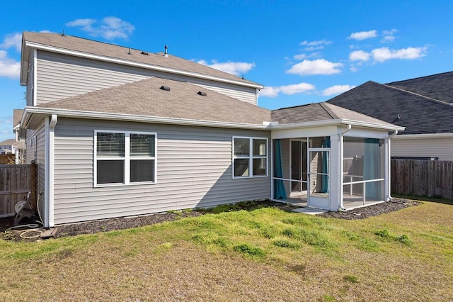 261 Celestial Blvd, Summerville, SC 29486 - back of house featuring a sunroom and roof with shingles