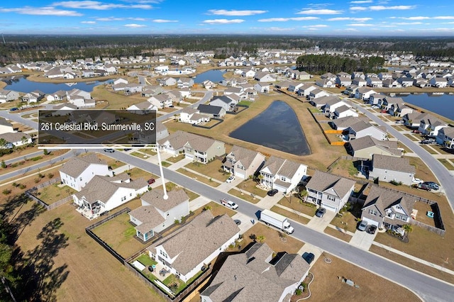 261 Celestial Blvd, Summerville, SC 29486 - aerial overview of property's location with nearby suburban area and a large body of water
