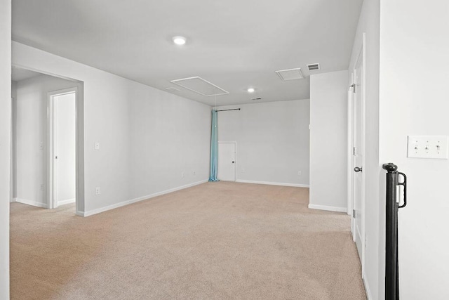 261 Celestial Blvd, Summerville, SC 29486 - empty room featuring attic access, light carpet, recessed lighting, and baseboards