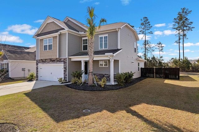 261 Celestial Blvd, Summerville, SC 29486 - craftsman inspired home featuring a garage, concrete driveway, and stone siding
