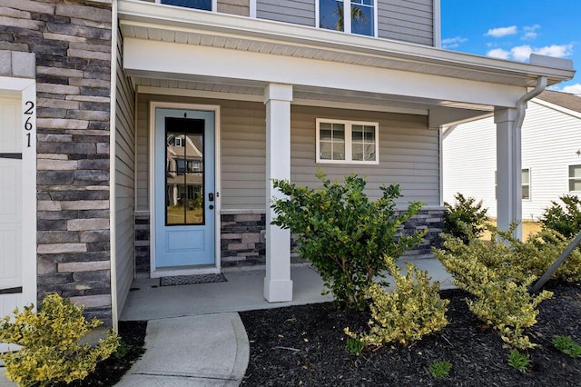 261 Celestial Blvd, Summerville, SC 29486 - entrance to property with stone siding and covered porch