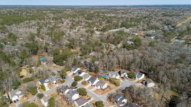 aerial view with a residential view