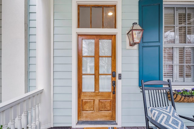 view of doorway to property