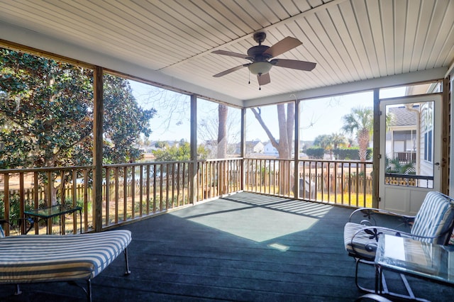2257 Magnolia Meadows Dr, Mount Pleasant, SC 29464 - sunroom featuring ceiling fan