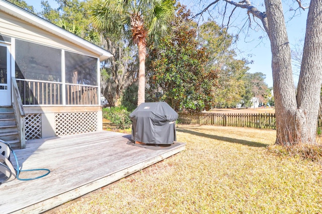 2257 Magnolia Meadows Dr, Mount Pleasant, SC 29464 - view of yard featuring a deck and a sunroom