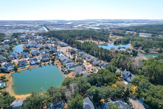 2257 Magnolia Meadows Dr, Mount Pleasant, SC 29464 - aerial overview of property's location with a large body of water and nearby suburban area